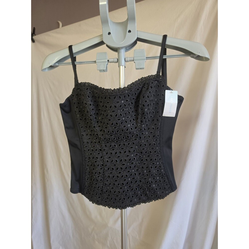 On Gossamer Corset Tank Top Women Small Ruffle Hem Y2K Retro Sz S